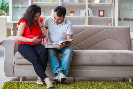 Young couple family expecting a babyの写真素材