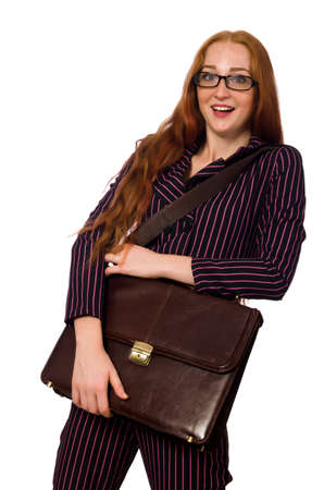 Woman businesswoman concept isolated white backgroundの写真素材