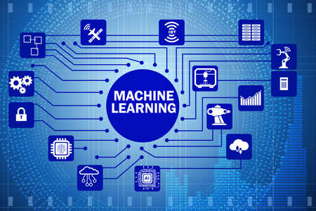 Machine learning computing concept of modern IT technologyの写真素材