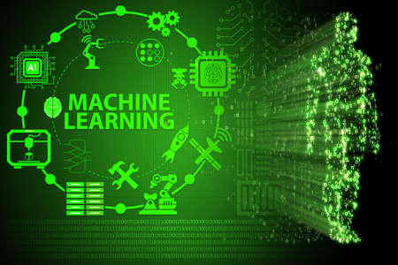 Machine learning computing concept of modern IT technologyの写真素材
