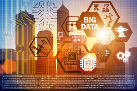 Big data modern computing conceptの写真素材