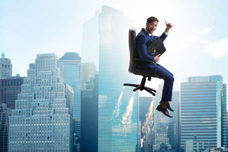 Businessman in career progression conceptの写真素材