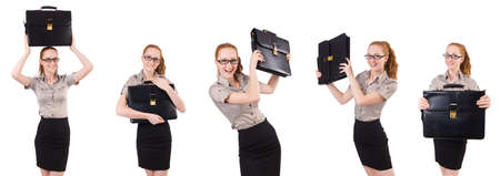 Businesswoman isolated on the whiteの写真素材