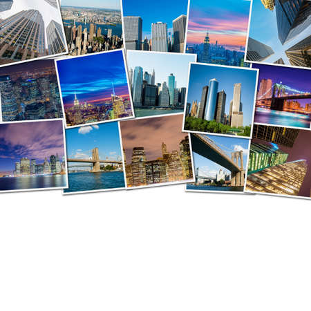 The collage of new york photosの写真素材