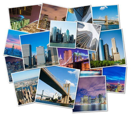 The collage of new york photosの写真素材