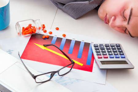 Finance analyst feeling sick due to bad results
