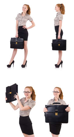 Businesswoman isolated on the whiteの写真素材