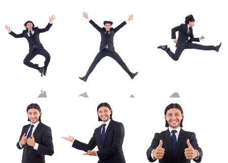 Young businessman isolated on the white backgroundの写真素材