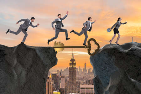 Concept with key to success illustration