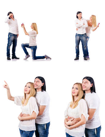 Pair of man and womanの写真素材