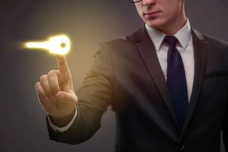 Concept with key to success illustrationの写真素材
