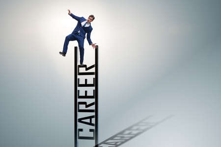 Businessman failing in his careerの写真素材