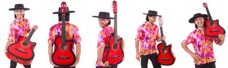 Man wearing sombrero with guitar
