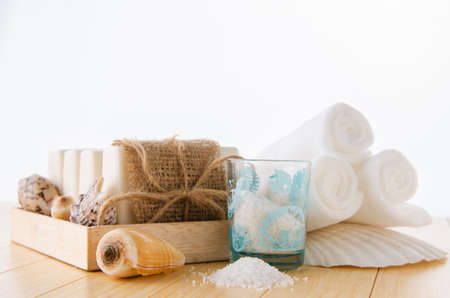 Healthy lifestyle concept with aromatic soaps