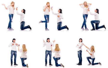 Pair of man and womanの写真素材