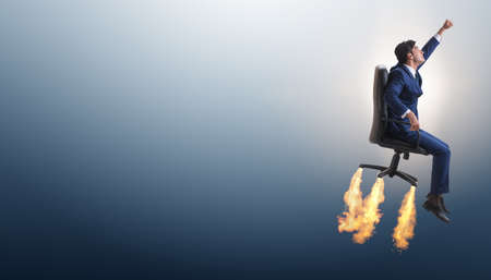 Businessman in promotion business conceptの写真素材