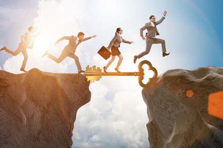 Concept with key to success illustrationの写真素材