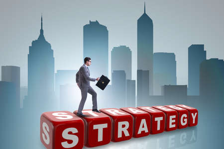 Businessman in strategy business conceptの写真素材