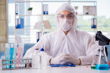 Chemist working in the lab