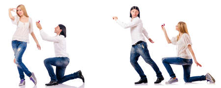 Pair of man and womanの写真素材