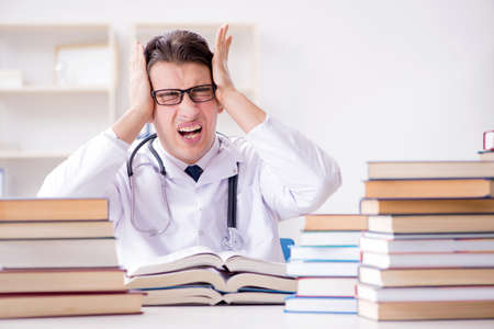 Medical student preparing for university examsの写真素材
