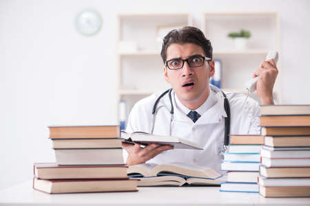 Medical student preparing for university examsの写真素材