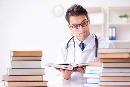 Medical student preparing for university examsの写真素材