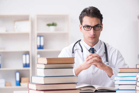 Medical student preparing for university examsの写真素材
