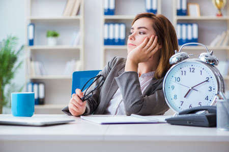 Businesswoman working in the officeの写真素材