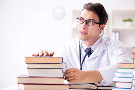 Medical student preparing for university examsの写真素材