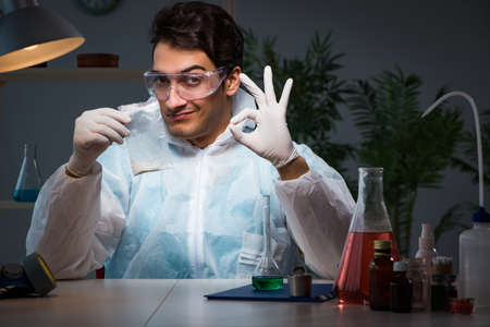 Medicine drug researcher working in labの写真素材