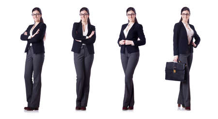 Young businesswoman in various posesの写真素材