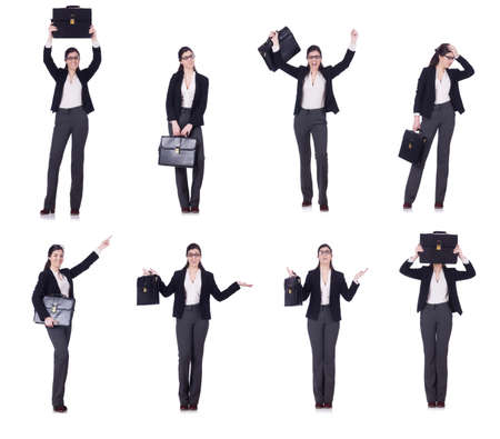 Young businesswoman in various posesの写真素材