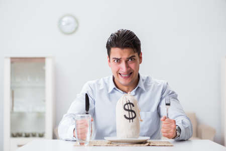 Concept of expensive dining in restaurantsの写真素材