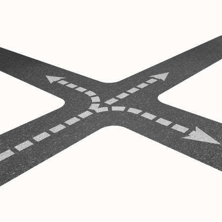 Concept of crossroads in uncertainty conceptの写真素材