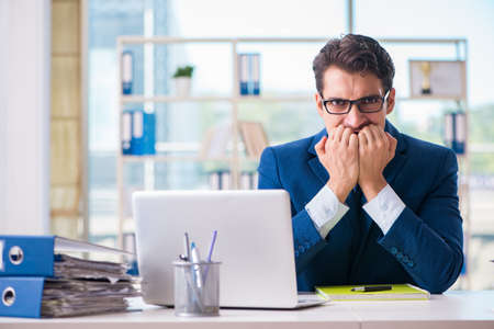 Businessman working in the officeの写真素材