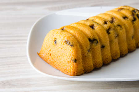 Sweet bread with raisins baked for christmas