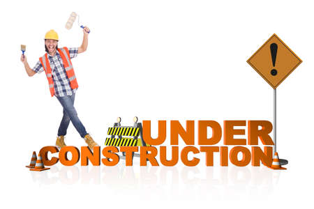 Concept of under construction for your webpage