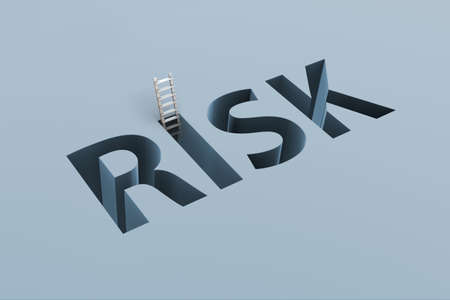 Businessman in financial risk business conceptの写真素材