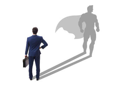 Businessman with aspiration of becoming superheroの写真素材