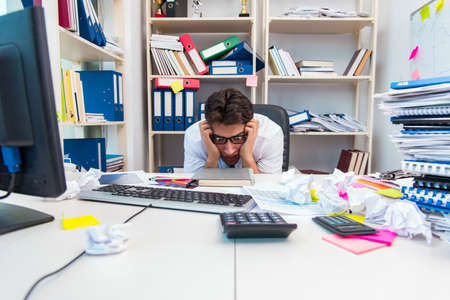Angry and scary businessman in the office