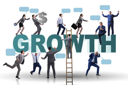 Growth concept with many businessmenの写真素材