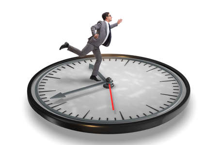 Businessman in time management concept