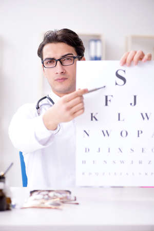 Eye doctor in medical conceptの写真素材