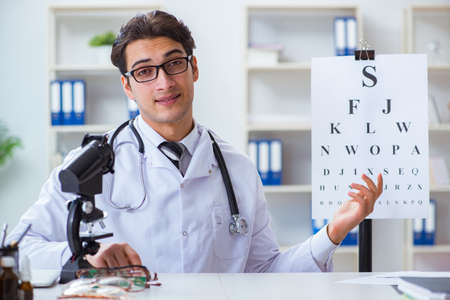 Eye doctor in medical conceptの写真素材