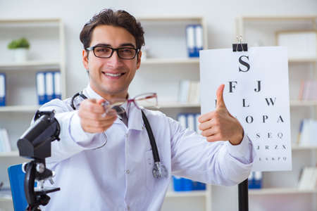Eye doctor in medical conceptの写真素材