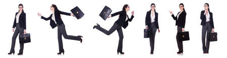 Young businesswoman in various posesの写真素材