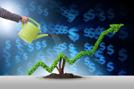 Businessman in responsible ecological businessの写真素材