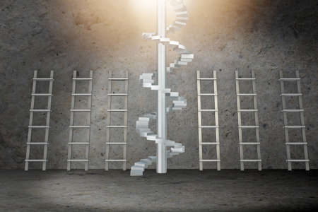 Different ladders in career progression conceptの写真素材