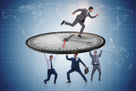Businessman in time management concept